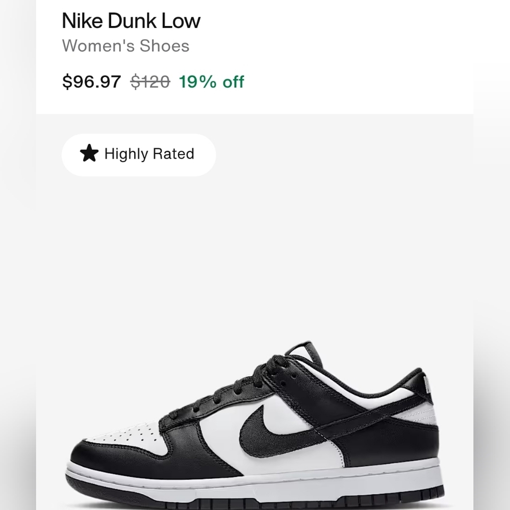 Nike Dunk Low Black and White Men's Shoes